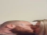 Sister blows clouds on bros cock